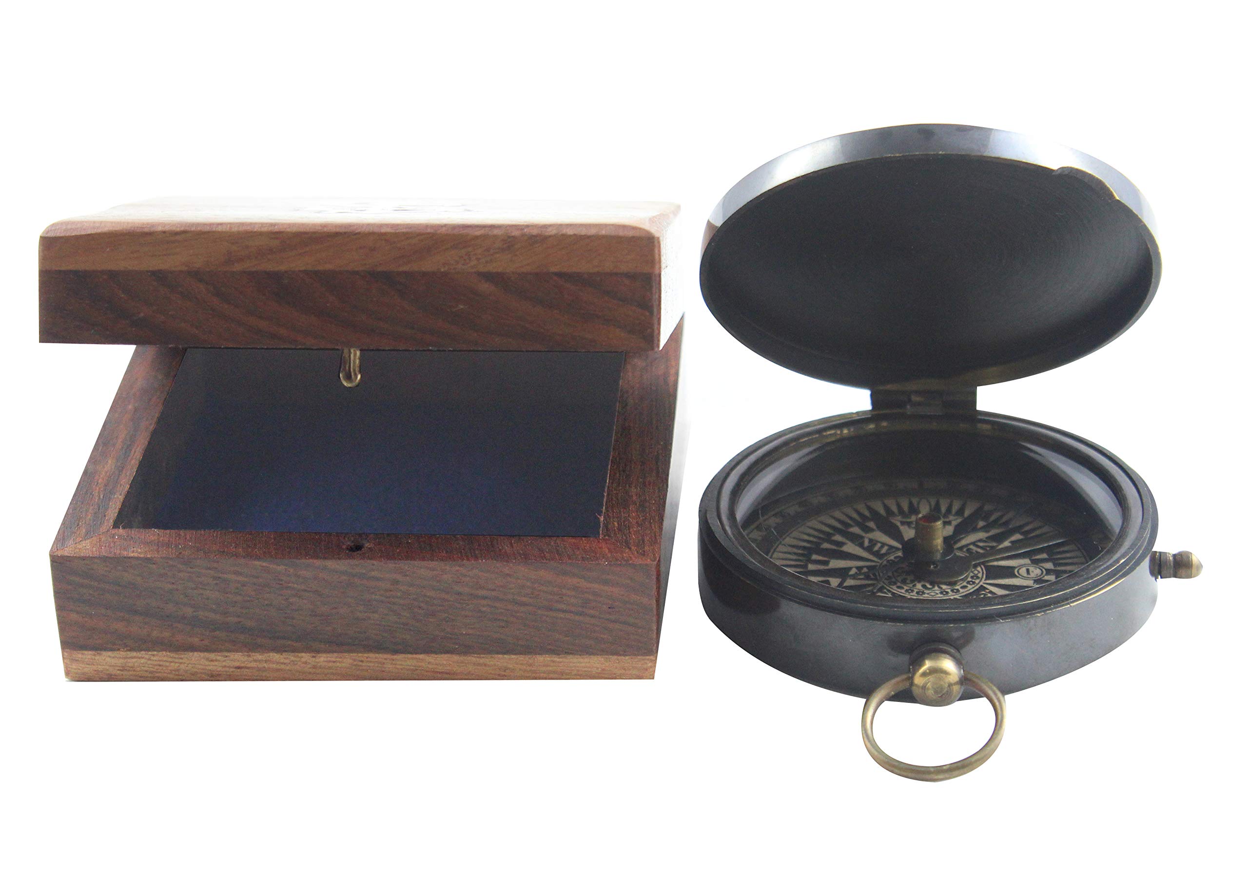 Amazon.co.jp: Nautical Backアンティーク磁気Roundedコンパス